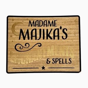 Target Madame Majika's Enchantments & Spells Wooden Halloween Decor Sign